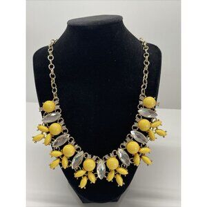 ERICA LYONS Yellow Runway Necklace NEW With Tags Beautiful! Gold Tone $48! Item